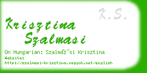 krisztina szalmasi business card